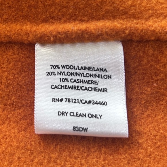 Eileen Fisher Wool-Cashmere Shawl-Collar Coat Cardigan in Marigold/Orange, PS - Picture 8 of 11